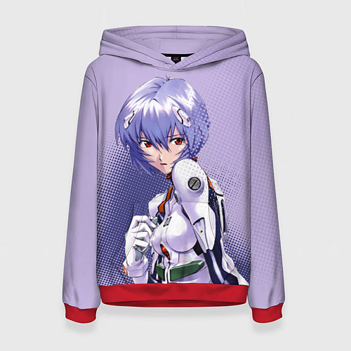 Женская толстовка Рей Аянами-назначенный пилот / 3D-Красный – фото 1