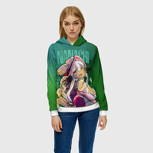 Женская толстовка Made in Abyss аниме Наначи / 3D-Белый – фото 3