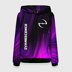 Толстовка-худи женская Evanescence violet plasma, цвет: 3D-черный