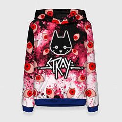 Толстовка-худи женская STRAY HORROR, цвет: 3D-синий