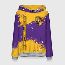 Толстовка-худи женская PORSCHE- LAKERS COLORS, цвет: 3D-меланж