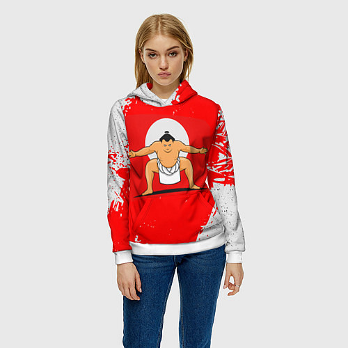 Женская толстовка ИДИ КО МНЕ ОБНИМУ / 3D-Белый – фото 3