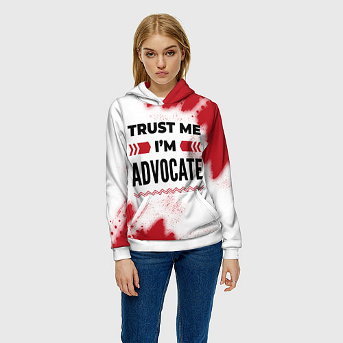 Женская толстовка Trust me Im advocate white / 3D-Белый – фото 3