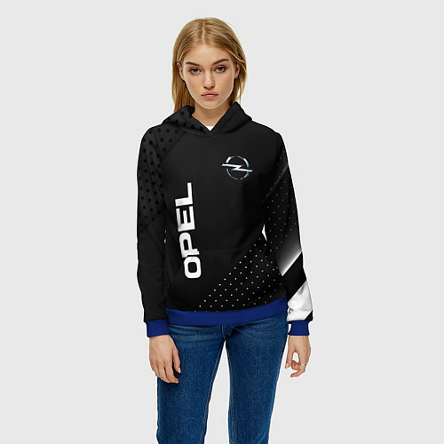 Женская толстовка Opel Карбон / 3D-Синий – фото 3