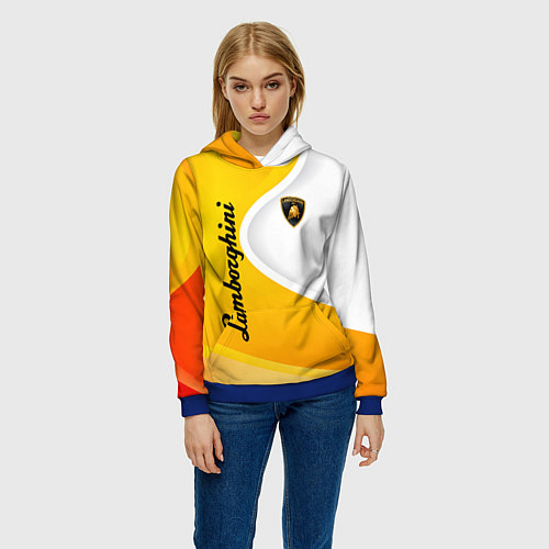 Женская толстовка Lamborghini : sport / 3D-Синий – фото 3