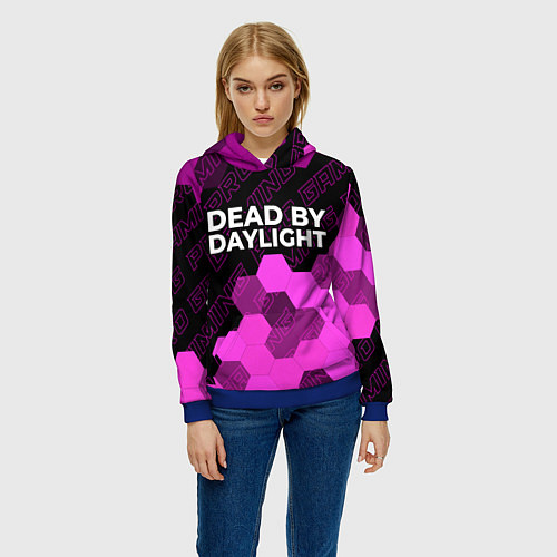 Женская толстовка Dead by Daylight pro gaming: символ сверху / 3D-Синий – фото 3