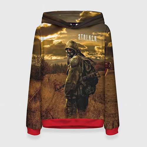 Женская толстовка STALKER В Поле / 3D-Красный – фото 1