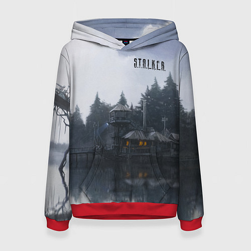 Женская толстовка STALKER Причал / 3D-Красный – фото 1