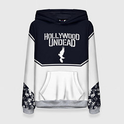 Толстовка-худи женская Hollywood Undead краска, цвет: 3D-меланж