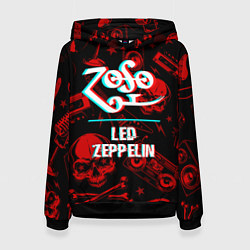 Женская толстовка Led Zeppelin rock glitch