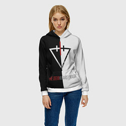 Толстовка-худи женская The Devil wears prada - Логотип, цвет: 3D-белый — фото 2