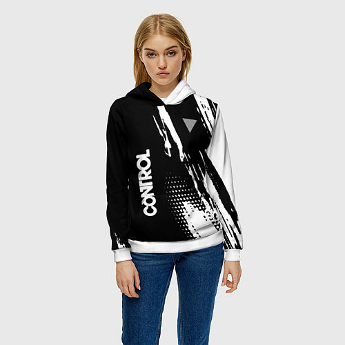 Женская толстовка Control Logo / 3D-Белый – фото 3