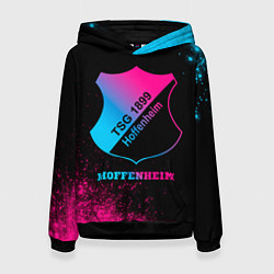 Толстовка-худи женская Hoffenheim - neon gradient, цвет: 3D-черный