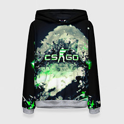 Толстовка-худи женская CS GO green, цвет: 3D-меланж