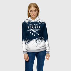 Толстовка-худи женская Bring Me the Horizon рана, цвет: 3D-меланж — фото 2