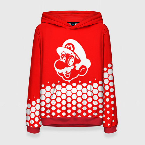Женская толстовка Super Mario - абстракция / 3D-Красный – фото 1