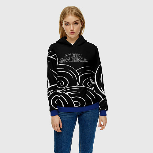 Женская толстовка Моя геройская академия - абстракция / 3D-Синий – фото 3
