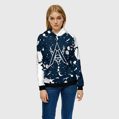 Женская толстовка Alan walker - Краска / 3D-Черный – фото 3