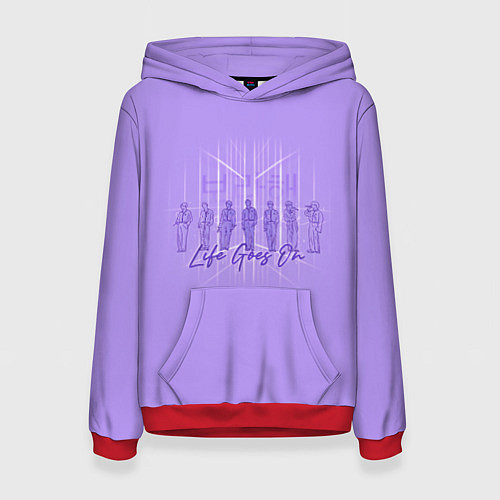 Женская толстовка BTS live goes on purple / 3D-Красный – фото 1