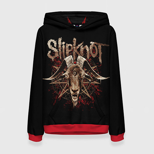 Женская толстовка Slipknot - third eye goat / 3D-Красный – фото 1