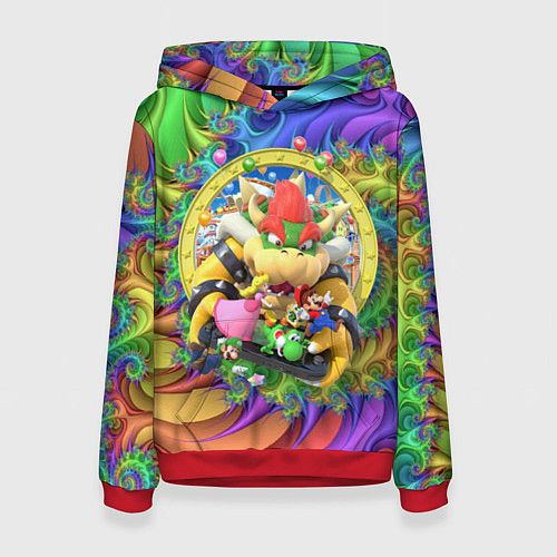 Женская толстовка Mario Party - Team of heroes / 3D-Красный – фото 1