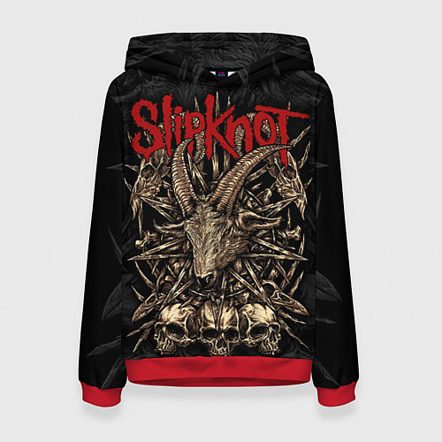 Женская толстовка Slipknot - goat head / 3D-Красный – фото 1