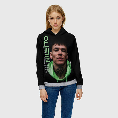 Женская толстовка NILETTO -Данил Прытков / 3D-Меланж – фото 3