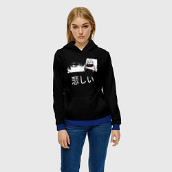 Толстовка-худи женская Токийский Гуль аниме, цвет: 3D-синий — фото 2
