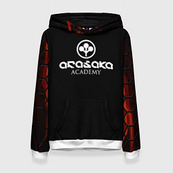 Толстовка-худи женская Киберпанк - Arasaka Academy, цвет: 3D-белый