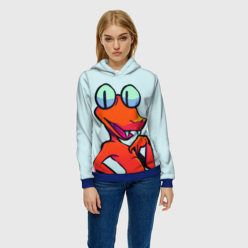Женская толстовка Оранжевый - Радужные друзья / 3D-Синий – фото 3