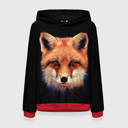 Женская толстовка Хитрый лис / 3D-Красный – фото 1