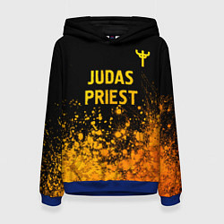 Женская толстовка Judas Priest - gold gradient: символ сверху