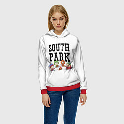 Толстовка-худи женская South park кострёр, цвет: 3D-красный — фото 2