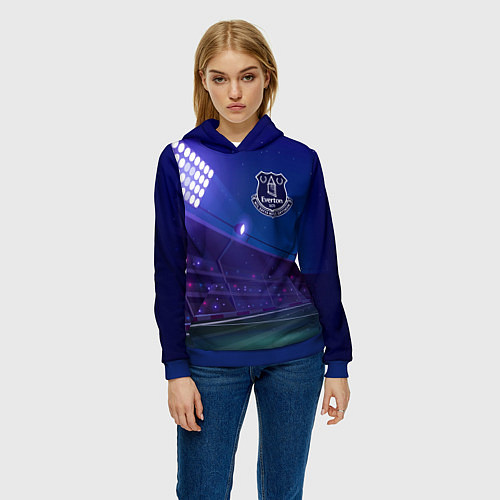Женская толстовка Everton ночное поле / 3D-Синий – фото 3