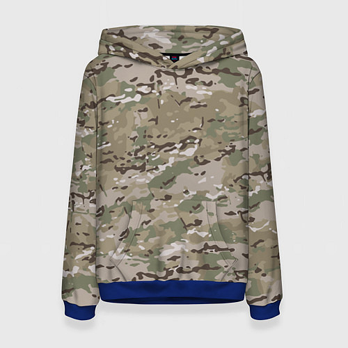 Женская толстовка Мультикам камуфляж / 3D-Синий – фото 1