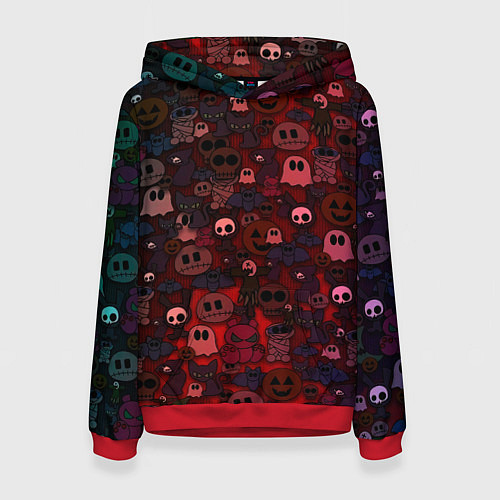 Женская толстовка Плюшевые вестники ночи / 3D-Красный – фото 1