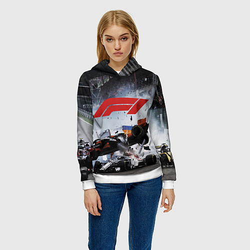 Женская толстовка Формула 1 - ни за что, блин! / 3D-Белый – фото 3