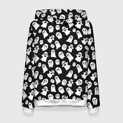 Толстовка-худи женская Парад призраков, цвет: 3D-белый