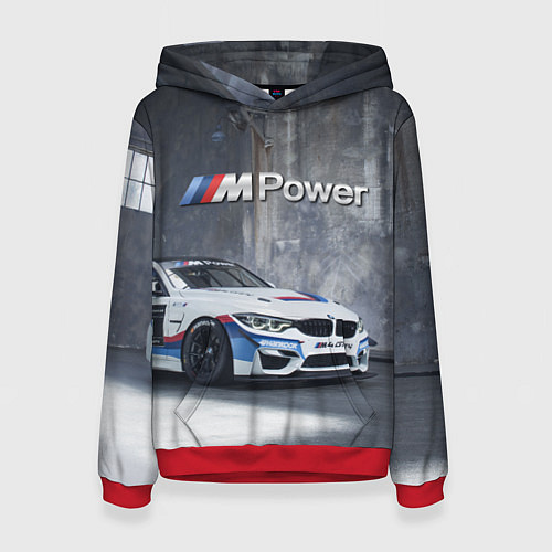 Женская толстовка BMW M4 GT4 - racing team - motorsport / 3D-Красный – фото 1