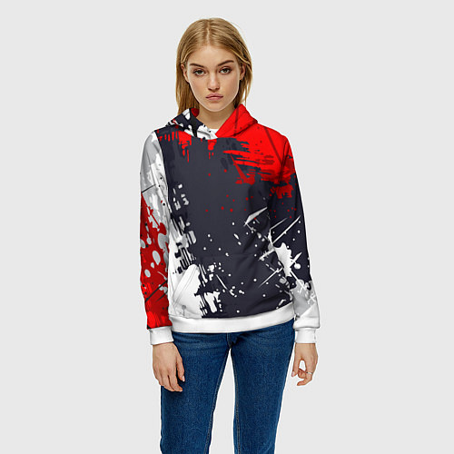 Женская толстовка Абстрактные брызги / 3D-Белый – фото 3