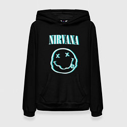 Толстовка-худи женская Nirvana неон, цвет: 3D-черный