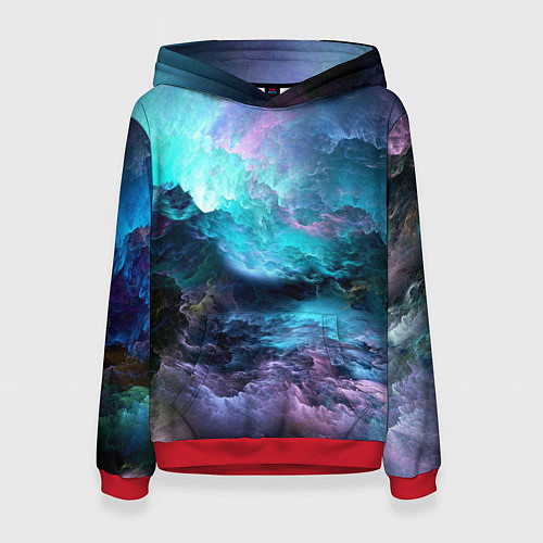 Женская толстовка Спящий космос / 3D-Красный – фото 1
