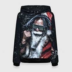 Толстовка-худи женская Cool Santa Rastaman, цвет: 3D-черный