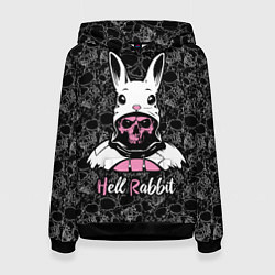 Женская толстовка Hell rabbit, year of the rabbit