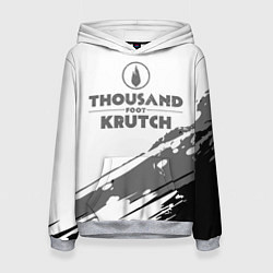 Толстовка-худи женская Thousand Foot Krutch логотип, цвет: 3D-меланж