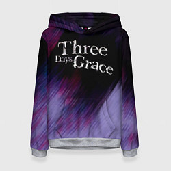 Толстовка-худи женская Three Days Grace lilac, цвет: 3D-меланж