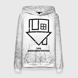 Толстовка-худи женская The Neighbourhood с потертостями на светлом фоне, цвет: 3D-белый