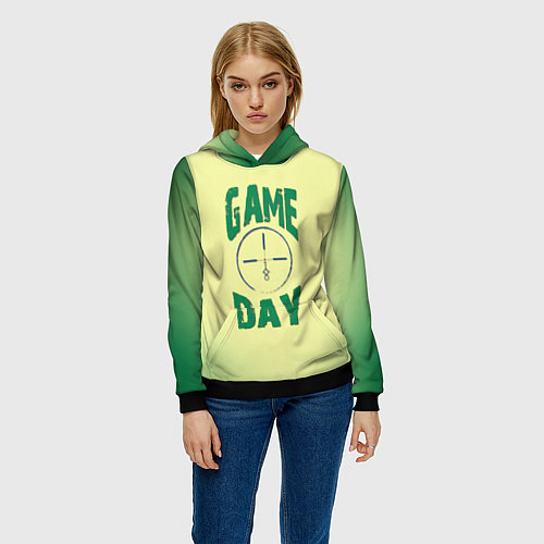 Женская толстовка Game day / 3D-Черный – фото 3