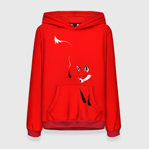 Женская толстовка Красная лиса / 3D-Красный – фото 1