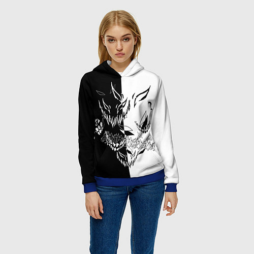 Женская толстовка Drain Face ZXC / 3D-Синий – фото 3